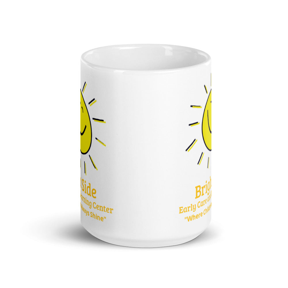 White glossy mug