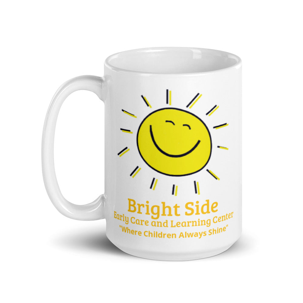 White glossy mug